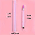 Nails Art Brush For Manicure Double Head Point drill pen Dot Painting Point Pen Rhinestone Picker Wax Pencil Crystal Handle Tool